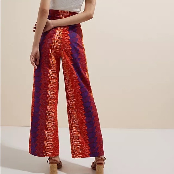 Anthropologie SIKA Abstract-Print Wide-Leg Trousers 4 NWT Anthro - Picture 4 of 4